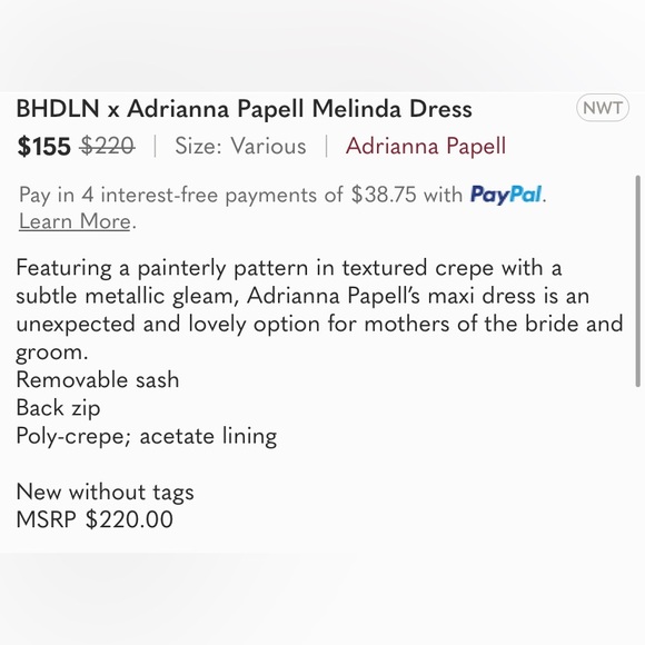 BHDLN x Adrianna Papell Melinda Dress - Picture 8 of 8